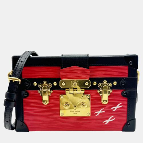 LOUIS VUITTON Red/Black Epi Petite Malle Trunk Clutch - Louis Vuitton - Modalova