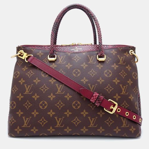 Louis Vuitton Python Leather and Monogram Canvas Pallas Tote Bag - Louis Vuitton - Modalova