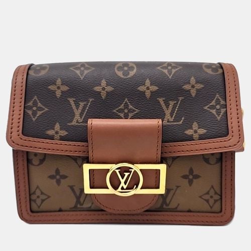 Louis Vuitton Brown Monogram Reverse Canvas Mini Dauphine Shoulder Bag - Louis Vuitton - Modalova