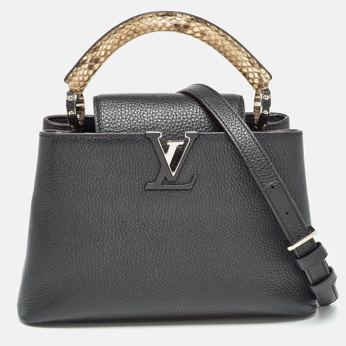 Louis Vuitton Black Leather and Python Capucines BB Bag - Louis Vuitton - Modalova