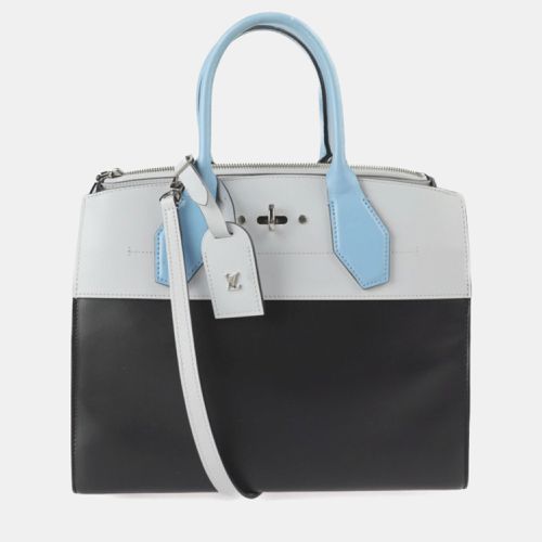 Louis Vuitton Blue/Black/Grey Leather City Steamer MM Bag - Louis Vuitton - Modalova