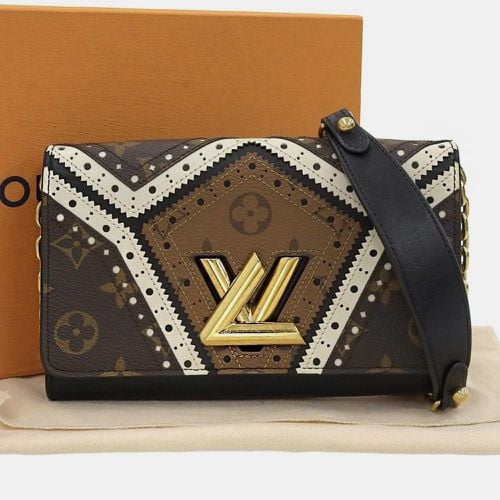 Louis Vuitton Black Veau Satin Monogram MM Twist Shoulder Bag - Louis Vuitton - Modalova