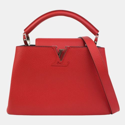 Louis Vuitton Red Leather Capucines BB Top Handle Bag - Louis Vuitton - Modalova