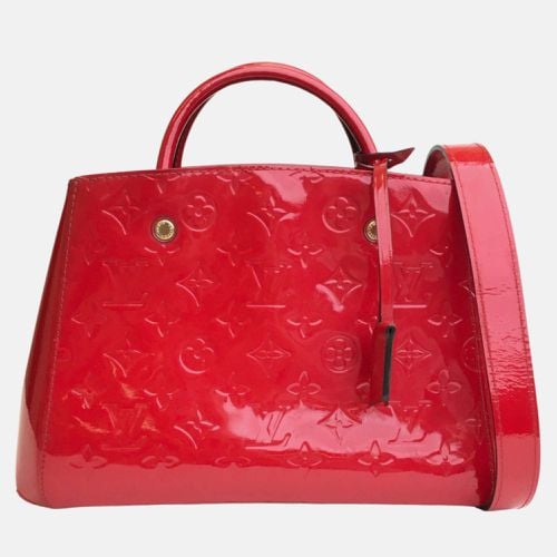 Louis Vuitton Red Monogram Vernis Leather Montaigne BB Shoulder Bag - Louis Vuitton - Modalova