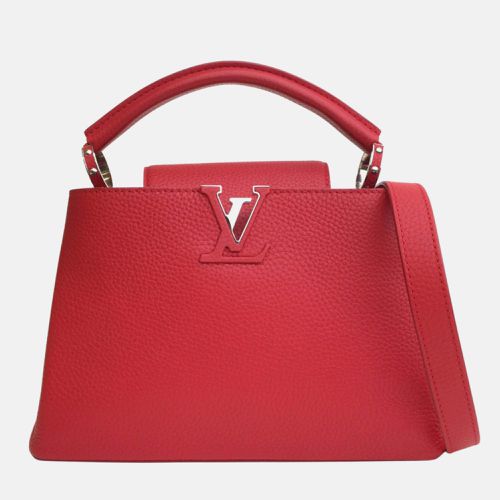 Louis Vuitton Red Leather Capucines BB Top Handle Bag - Louis Vuitton - Modalova