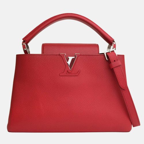 Louis Vuitton Red Leather Capucines MM Top Handle Bag - Louis Vuitton - Modalova