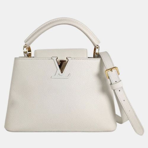 Louis Vuitton White Taurillon Leather Capucines BB Top Handle Bag - Louis Vuitton - Modalova