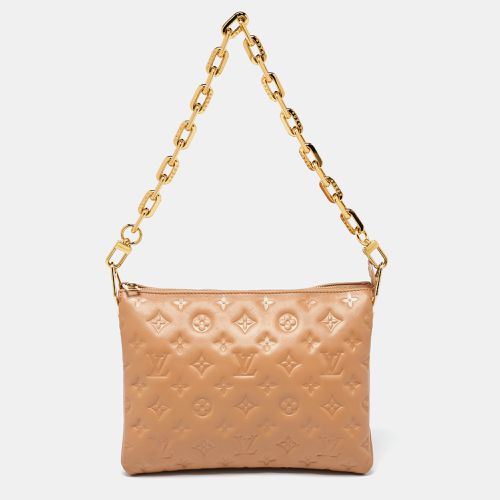 Louis Vuitton Taupe Monogram Embossed Leather Coussin PM Bag - Louis Vuitton - Modalova