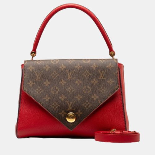 Louis Vuitton Red Monogram Canvas and Leather Double V Top Handle Bag - Louis Vuitton - Modalova