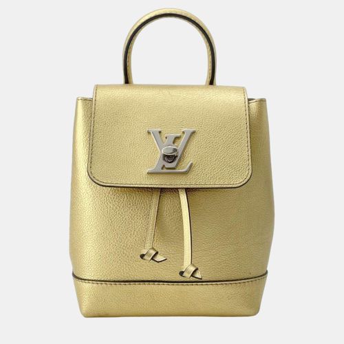 Louis Vuitton Gold Leather Lockme Backpack - Louis Vuitton - Modalova