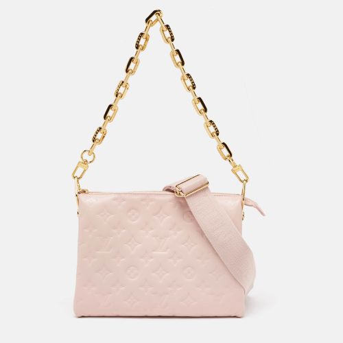 Soft Rose Monogram Embossed Leather Coussin PM Bag - Louis Vuitton - Modalova