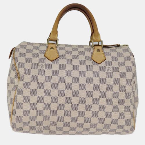 Louis Vuitton White Damier Azur Canvas Speedy 30 Satchel - Louis Vuitton - Modalova