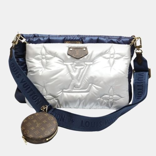 Louis Vuitton Navy/Silver Monogram Quilted Econyl Nylon Maxi Multi Pochette Accessoires - Louis Vuitton - Modalova