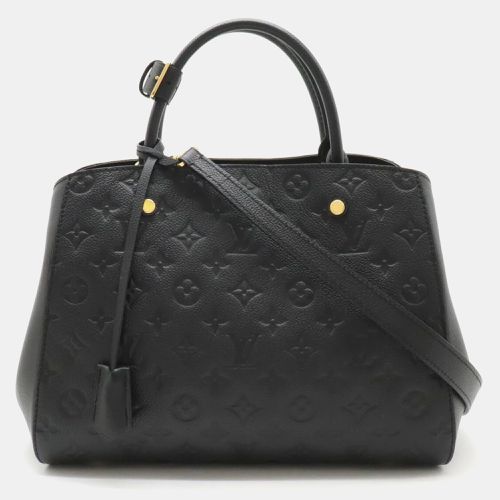 Louis Vuitton Noir Monogram Empreinte Leather MM Montaigne Satchel Bag - Louis Vuitton - Modalova