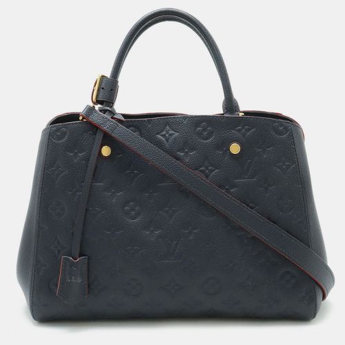 Louis Vuitton Navy Blue Monogram Empreinte Montaigne BB Top Handle Bag - Louis Vuitton - Modalova