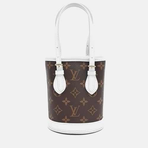 Louis Vuitton Brown/White Monogram Canvas Nano Bucket Bag - Louis Vuitton - Modalova