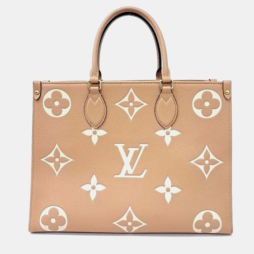 Louis Vuitton Beige/Ivory Monogram Empreinte Leather Onthego MM Tote Bag - Louis Vuitton - Modalova