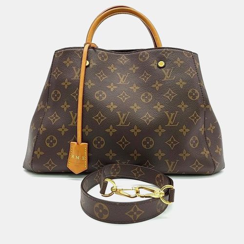 Louis Vuitton Brown Monogram Canvas Montaigne MM Satchel Bag - Louis Vuitton - Modalova