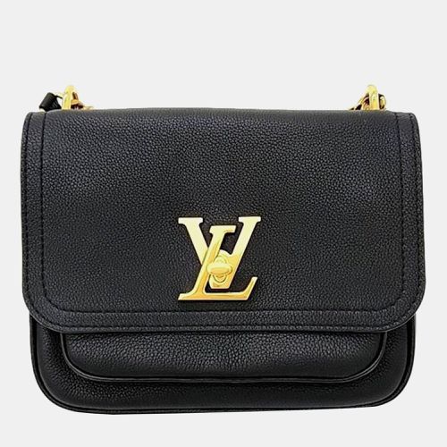 Louis Vuitton Black Leather Lock Me Chain PM Handbag - Louis Vuitton - Modalova