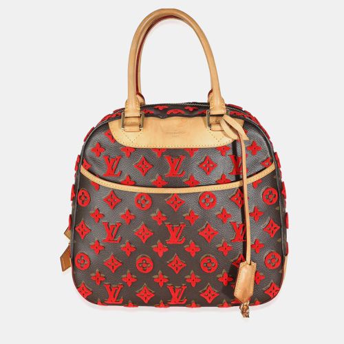 Louis Vuitton Red Monogram Canvas Tuffetage Deauville Cube Satchel - Louis Vuitton - Modalova