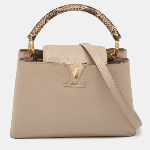 Louis Vuitton Galet Taurillon Leather and Python Capucines MM Bag - Louis Vuitton - Modalova