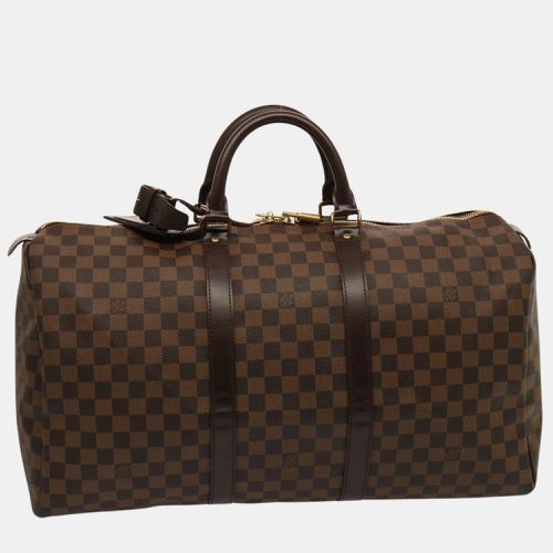 Louis Vuitton Brown Canvas Keepall 50 travel Bag - Louis Vuitton - Modalova