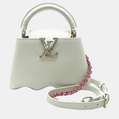 Louis Vuitton White Leather Mini Capucines Capushell Top Handle Bag - Louis Vuitton - Modalova