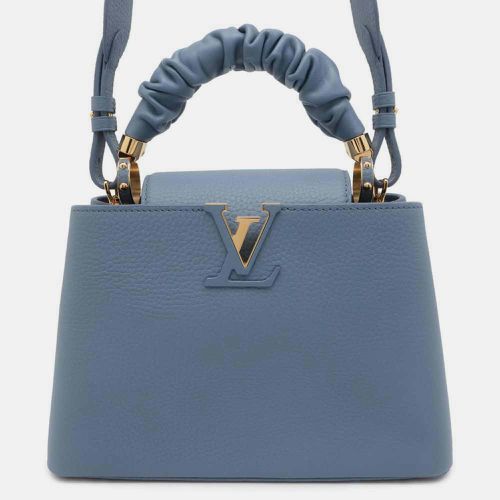 Louis Vuitton Blue Taurillon Scrunchie Capucines BB Top Handle Bag - Louis Vuitton - Modalova