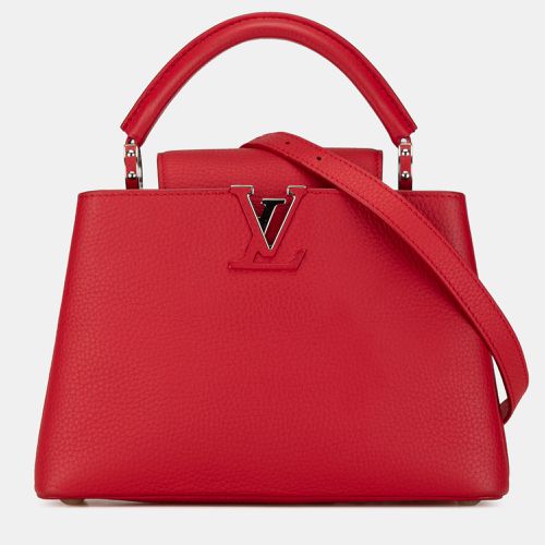 Louis Vuitton Red Taurillon Leather Capucines PM Top Handle Bag - Louis Vuitton - Modalova