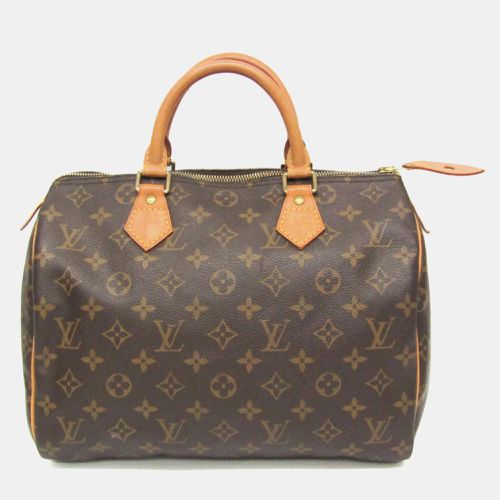 Louis Vuitton Brown Canvas Monogram 30 Speedy Satchel Bag - Louis Vuitton - Modalova