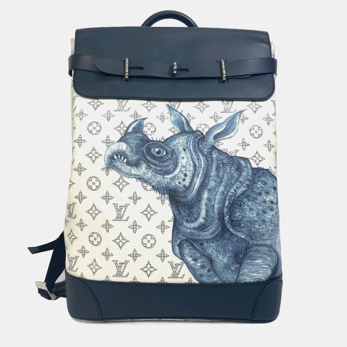 Louis Vuitton White Leather and Canvas Savane Steamer Backpack - Louis Vuitton - Modalova