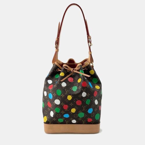 Louis Vuitton Brown Monogram Canvas Yayoi Kusama Painted Dots Noe Shoulder Bag - Louis Vuitton - Modalova