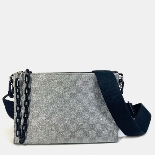 Louis Vuitton Silver Glitter Leather Damier In The Loop Trio Pouch Shoulder Bag - Louis Vuitton - Modalova