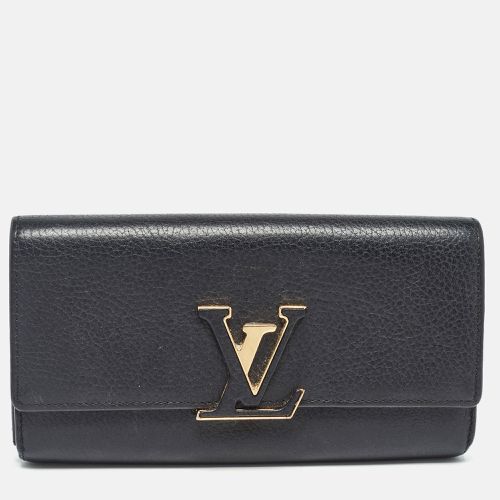 Louis Vuitton Black Taurillon Leather Capucines Wallet - Louis Vuitton - Modalova