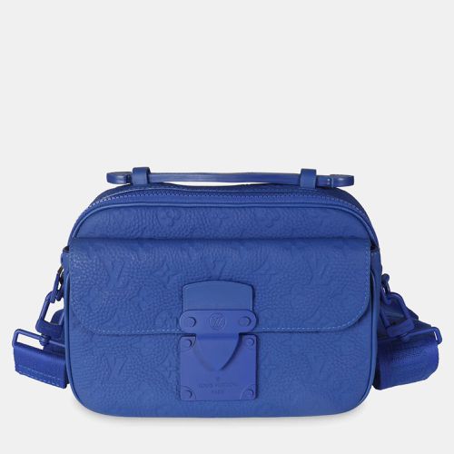 Louis Vuitton Blue Monogram Taurillon Leather S Lock Messenger Bag - Louis Vuitton - Modalova