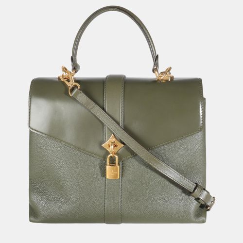 Louis Vuitton Khaki Grained Calfskin Leather Rose Des Vents MM Top Handle Bag - Louis Vuitton - Modalova