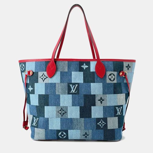 Louis Vuitton Blue Patchwork Monogram Denim Neverfull MM Tote Bag - Louis Vuitton - Modalova