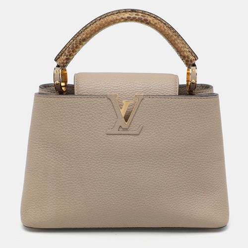 Louis Vuitton Beige Leather and Python Capucines BB Bag - Louis Vuitton - Modalova