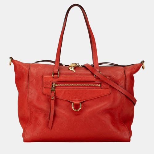 Louis Vuitton Red Monogram Empreinte Leather Lumineuse PM Tote Bag - Louis Vuitton - Modalova