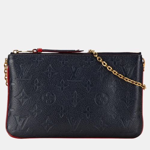 Louis Vuitton Blue Monogram Empreinte Leather Double Zip Pochette Bag - Louis Vuitton - Modalova