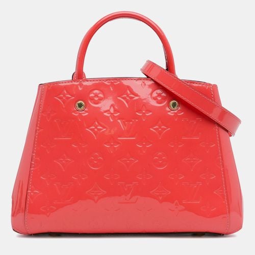 Louis Vuitton Red Monogram Vernis Leather Montaigne BB Top Handle Bag - Louis Vuitton - Modalova