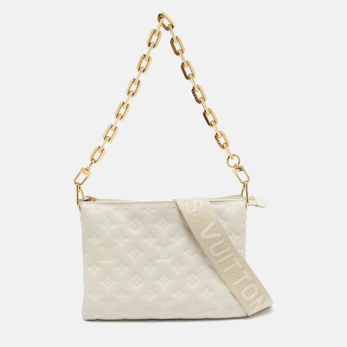 Louis Vuitton White Monogram Embossed Leather Coussin PM Bag - Louis Vuitton - Modalova