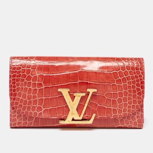 Louis Vuitton Orange Alligator Leather Vivienne LV Long Wallet - Louis Vuitton - Modalova