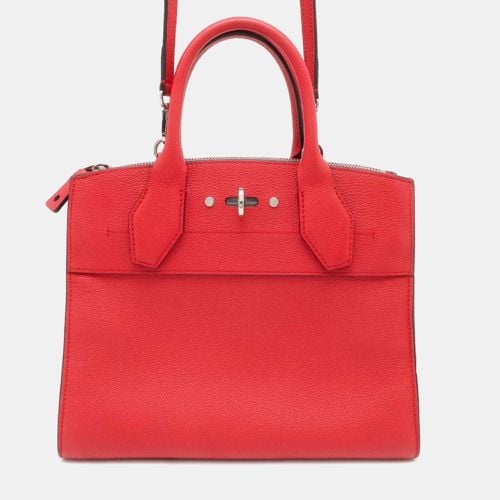 Louis Vuitton Rouge Leather City Steamer PM Satchel Bag - Louis Vuitton - Modalova