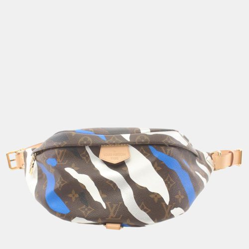 League of Legends Brown Blue Coated Canvas Leather MM Monogram Waist Bag - Louis Vuitton - Modalova