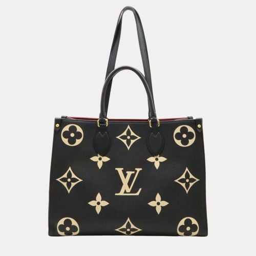 Louis Vuitton Black Beige Monogram Empreinte On the Go MM Tote Bag - Louis Vuitton - Modalova