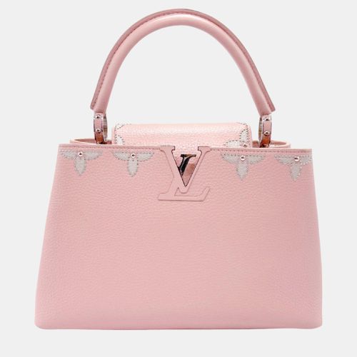 Louis Vuitton Light Pink Silver Leather Capucines PM Handbag - Louis Vuitton - Modalova