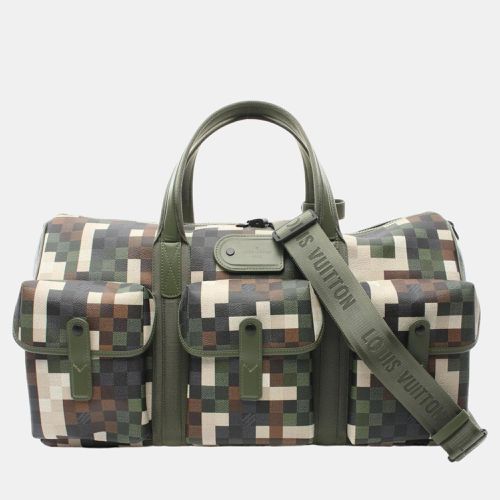 Louis Vuitton Coated Canvas Khaki Multicolor Keepall 55 Boston Bag - Louis Vuitton - Modalova