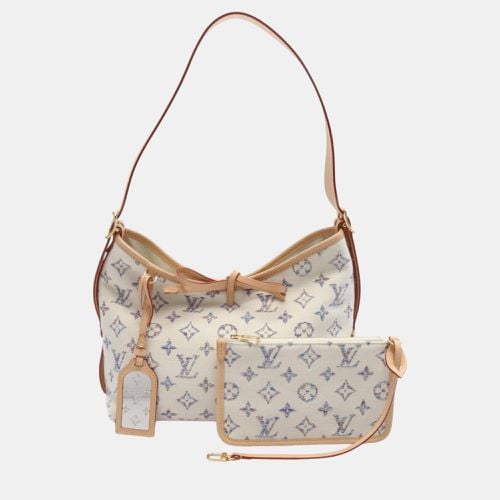 Louis Vuitton Leather White Multicolor Carryall Nm pm Monogram Jacquard Shoulder Bag - Louis Vuitton - Modalova