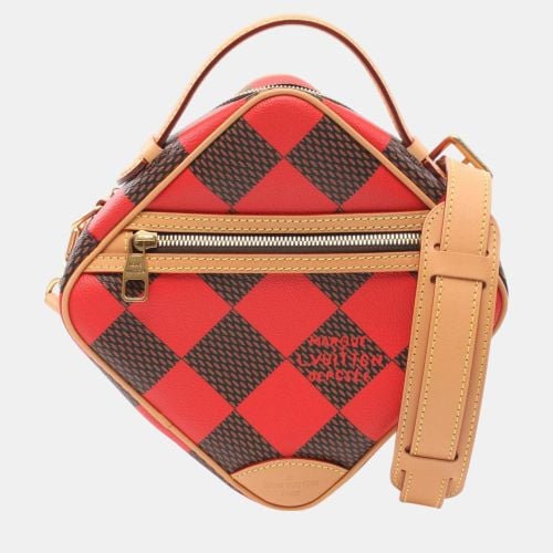 Louis Vuitton Chess Coated Canvas Leather Damier Red Black Brown Handbag - Louis Vuitton - Modalova